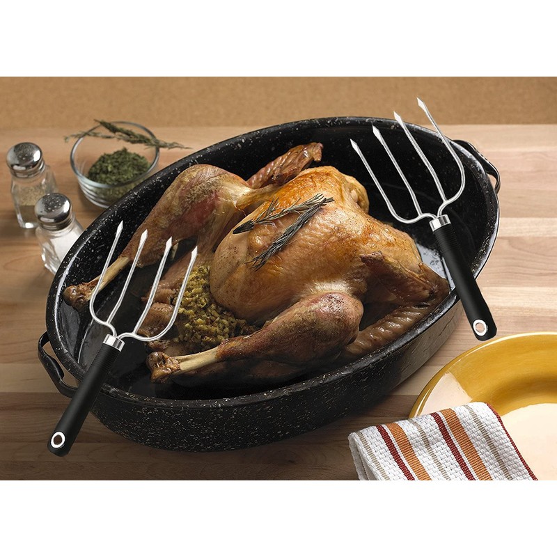 Turkey Lifter Forks Set of 2 Stainless Steel Turkey Lifters