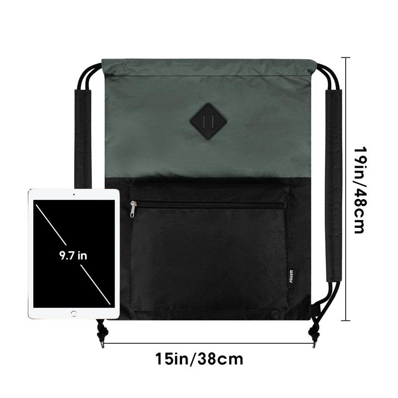 WANDF Drawstring Backpack, Sports Gym Bag with Wet Pocket, Water