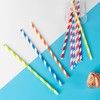 PakTalk [100 Pack]Party Straws Disposable 7.75'' x0.24'' Biodegradable Sky Blue