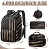 Fihevur American Flag Backpack Set for Boys, Kids Camo USA