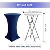 HolidayIdeas Cocktail Table Covers, 2 Pack - Stretch Spandex Square