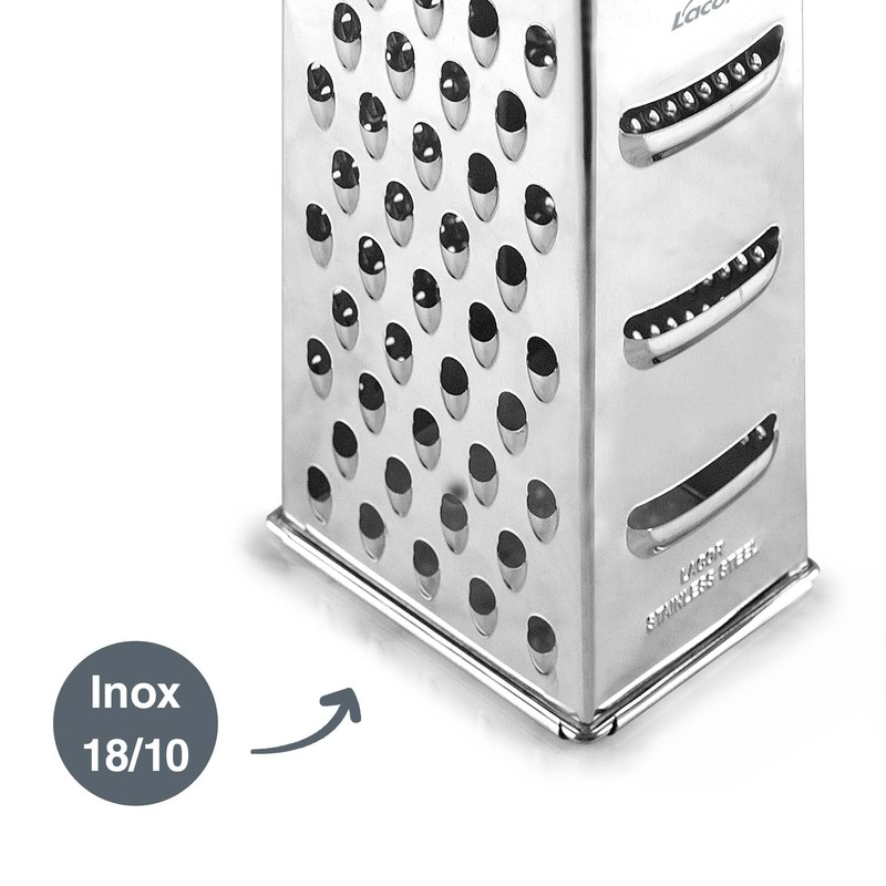 Lacor - 60305 - Grater 6 in 1, robust and