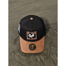 caps'fans Gorra De Gallos Caps'fans Negra Y Cafe Snapback Visera De Gamuza