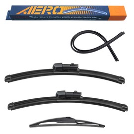 AERO Wipers Replacement for Honda CR-V CRV 2024-2023, 24"+19" Front + 10" Rear, Premium All-Season Windshield Wiper Blades with Extra Squeegee Refills + 1-Year Warranty (Set of 3)