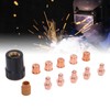 12Pcs Plasma Electrode Cutter Tips Kit, Brass Plasma Cutting Consumable