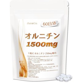 JAY&CO.Ornithine 1500mg tablets 360 tablets for 60 days, 1 unit, 1g / JAY&CO. 오르니틴 1500mg 정제 60일 360정, 1개, 1g