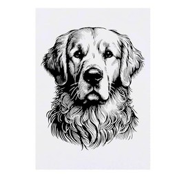 Azeeda 'Apportierhund' Temporäres Tattoo - Hautfreundlicher & Ungiftiger Abziehbild · Wasserfest (TO00077967)