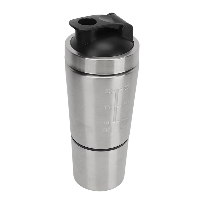 Shaker Bottle Stainless Steel Protein Shaker with Scales Portable Shaker