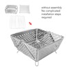 Foldable Portable Charcoal BBQ Grill Stainless Steel Folding Barbecue Grill