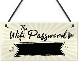 RED OCEAN The Wifi Password Chalkboard Home Decor Gift Hanging Plaque Home Internet Sign FRIEND