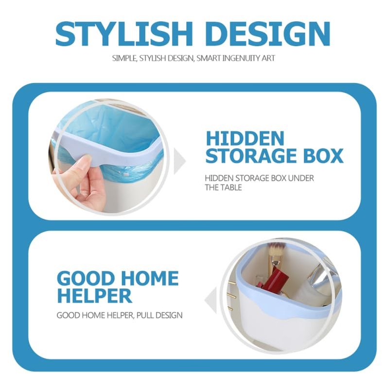 Cabilock Trash Can Under the Desk Drawer Bin Under the