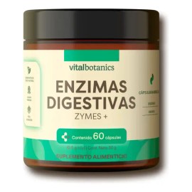 Enzimas Digestivas Con Papaya C/ 60 Caps | Vitalbotanics Sabor Sin sabor