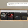 Morcte 6-Pack Black Stackable Plastic Storage Baskets with Lids