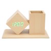 Pen Holder Alarm Clock Pen Holder Design Green Light Temperature