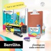 Barrilito Sacapuntas plstico doble orificio con contenedor. Blster con 1