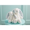 Mud Pie Blue Plush Bunny, Large, 15" x 9", White