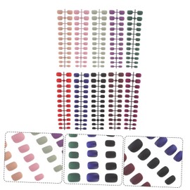 Minkissy 240pcs Detachable Short Fake Nails Tips for Women False Nail Tips for Wedding Parties and Everyday Use Mixed Colors of Each Color