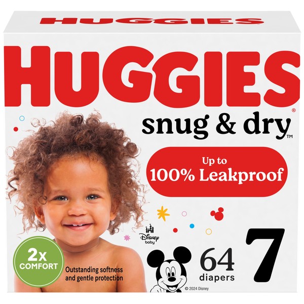 Huggies Size 7 Diapers, Snug & Dry Baby Diapers, Size