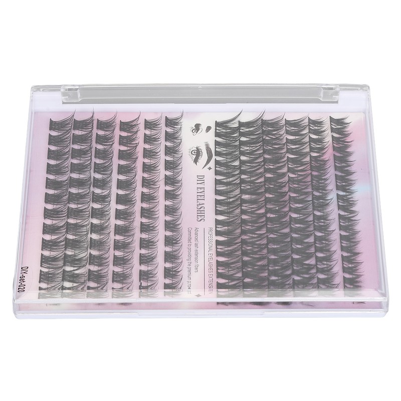 126 Cluster Lashes 10‑14mm Fluffy D Curl Individual Lashes for