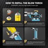 RAVS Butane Torch Lighter, Refillable Kitchen Torch with Adjustable Flame