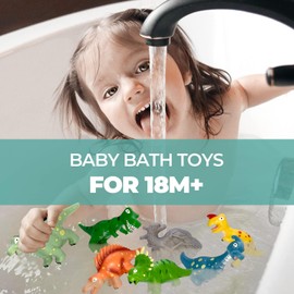 Bath Toys No Hole Baby Bath Toys Shower Water Pool Toys Dinosaur No Mold Water Table Bath Toy Organizer Bath Time Infant Bathtub Toy Set Mold Free Bath Toys for Toddlers Ages 3 4 5 6 7 8 Boys Girls