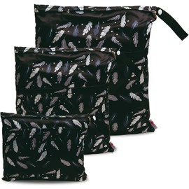 3 Bolsa para Ropa Mojada, Bolsas Húmedas Secas para Pañales de Tela de Bebé, Bolsa Impermeable Multiusos para Bebé para Ropa Sucia, Viajes, Playa