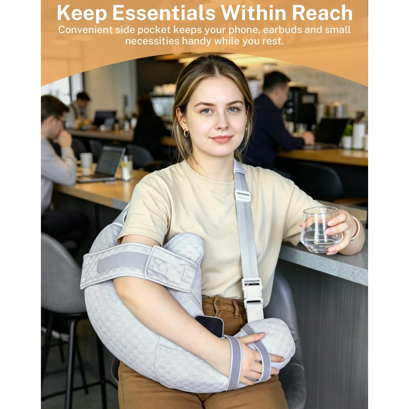 KUAZIDAR Shoulder Pillow Rotator Cuff Pillow - Arm Sling Side