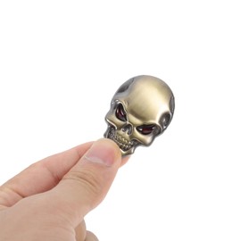 BESPORTBLE Skull Car Emblem 3D Bronze Skull Motorcycle Car Metal Sticker Demon Skull Car Logo Vehicle Decoration