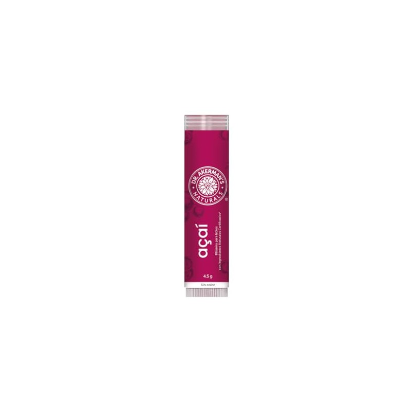 DR. AKERMAN’S Naturals, Bálsamo Labial Natural Humectante, Protección Contra Resequedad,