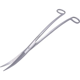 Innotech Aquarium Scissors Aquarium Cleaning Wave Scissors Black Plant Scissors for Aquatic Plants (Silver, 25 cm)