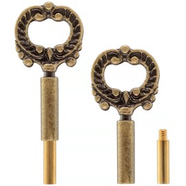 Qc Lamp Switch Replacement - 2 Packs, On/Off Turn Knob Replacement Screw On, Lamp Twist Knob with 1/2" Extensions, Socket Switch for Table Lamps and Floor Lamps (Antique Brass)