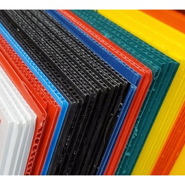 10 Pack Sibe-R-Plastics Corrugated Plastic Sheets-Sign 12" x 24" Vertical Assorted Colors