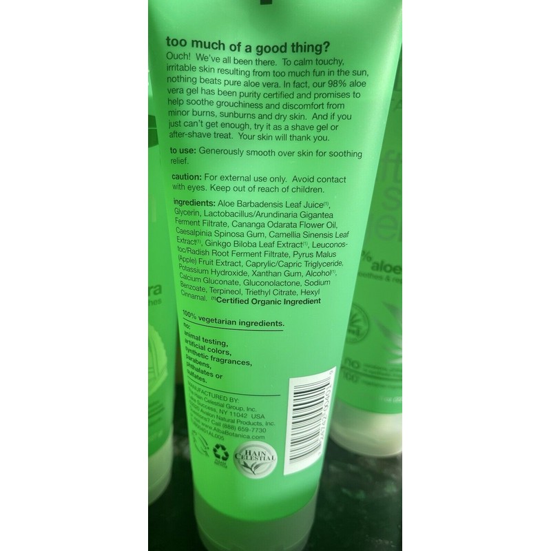 Alba Botanica 6x Pack Alba Botanica After Sun Gel, Plant