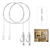 Picture Rail Hooks and Wire Hanging System,Sunxer Tool Picture Hanging