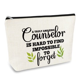 Counselor Makeup Bag Thank You Gifts for Counselors School Counselor Gift for Women Counselor Appreciation Gift Graduation Thanksgiving Christmas Teachers Week Gift for Counselor Cosmetic Bag Pouch