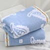 sense gnosis Blue Paisley Pattren Jacquard Hand Towels 100% Cotton