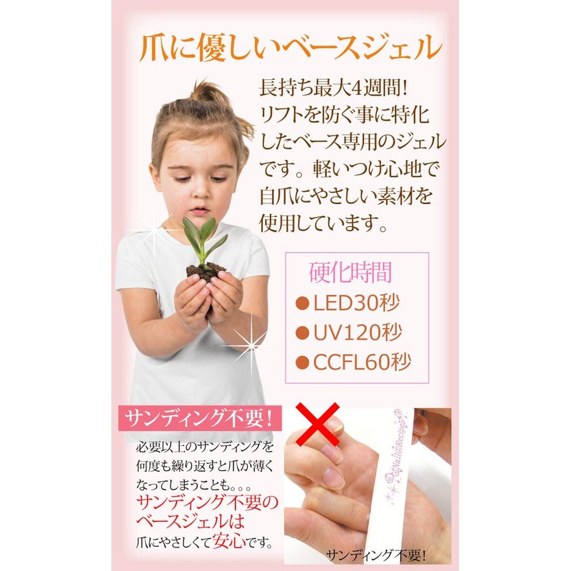 NailRecipe Gel Nail Topcoat Base Gel, Clear Gel, Registered Cosmetic