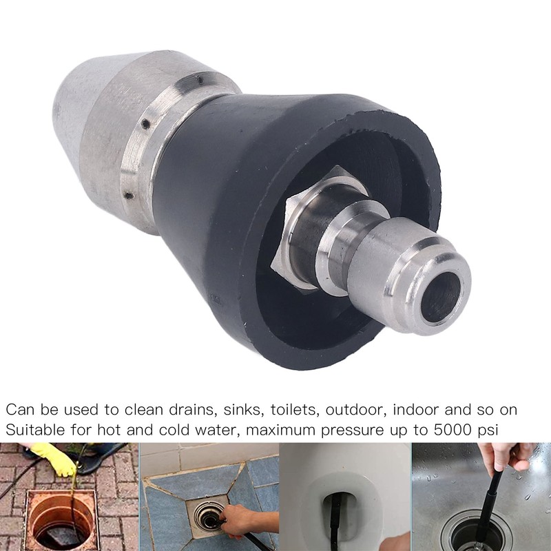 Pressure Washer Turbo Nozzle Pointed 5000PSI Mini Compact Stainless Steel