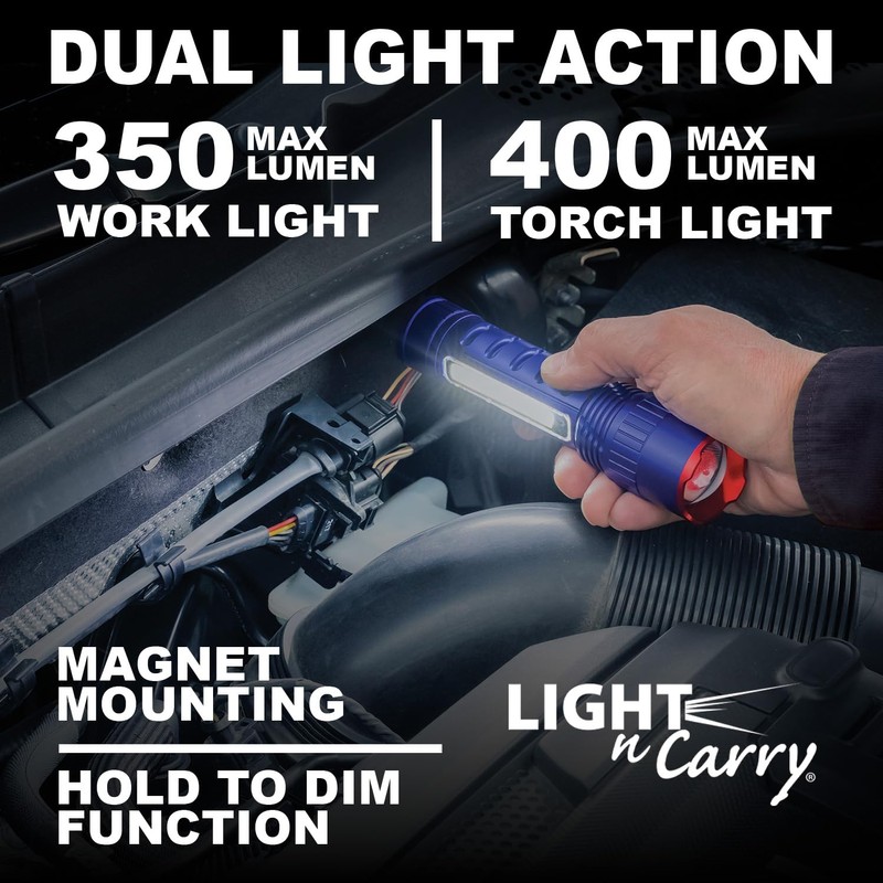 Clore Automotive Light-N-Carry LNC330 400 Lumen Flashlight and Work Light