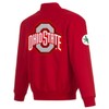 JH Design Ohio State Buckeyes Jacket Poly Twill Snap Up