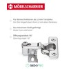 Gedotec Caravan Hinge from 12 mm Door Thickness Short Arm