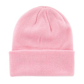 axy Children's Winter Beanie Knitted Hat with Wide Brim for Boys and Girls from 1-6 Years, Children's Hat Boys Toddler, pink