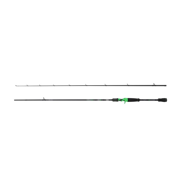 Mitchell TRAXX MX5 Cannes à pêche polyvalentes pour Filer, Jigging, Dropshot et Lancer, flans en Carbone M30 Rapides et sensibles, Guides Seaguide XOG, Noir/Vert Fluo, 2,1 m | 10-45 g | Cast