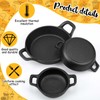 Ziliny 3 Size Mini Cast Iron Skillets with Handle Small