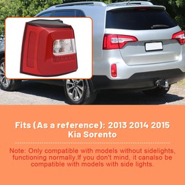 PIAOYUE For 2013 2014 2015 Kia Sorento LED Outer Tail Light Rear Brake Lamp