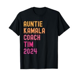 Harris Walz 2024 Presidential Election Aunty Kamala Retro T-Shirt