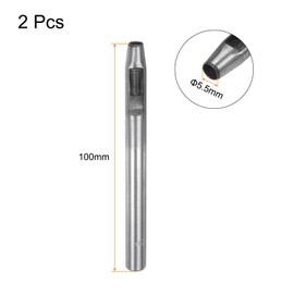 HARFINGTON 2pcs Hollow Punch for Leather 5.5mm Round Hole Punch Tool for Belt Puncher Carbon Steel Single Punch for Watch Belt Cut Leather Craft Rubber Paper Fabric Plastic Soft Material