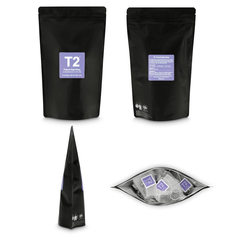 T2 Tea French Earl Grey Black Tea Bags in Foil