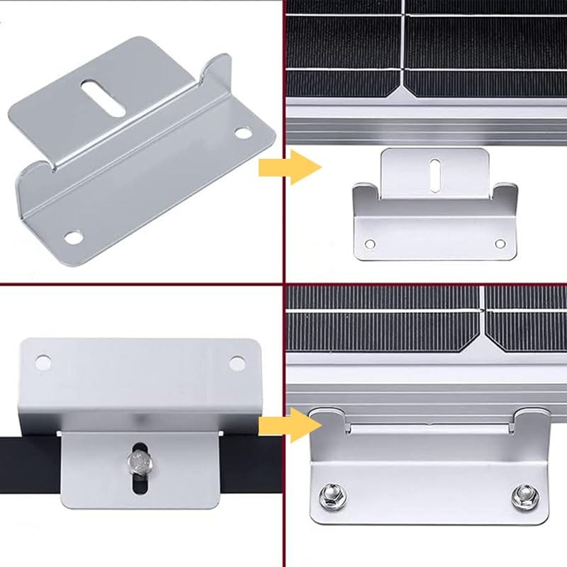 Solar Panel Z Holder with Nuts/Screws, Solar Panel Mounting Bracket