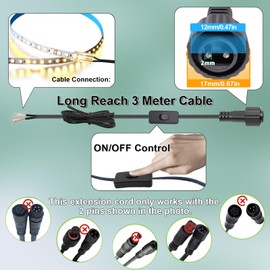 PremierAdapter Replacement Power Supply CZJUTAI JT-EL/FC31V 3.6W for Christmas Lighting, String Light, Projector Light,Button+with 1-Click Button Switch on Power Cord [C53M]